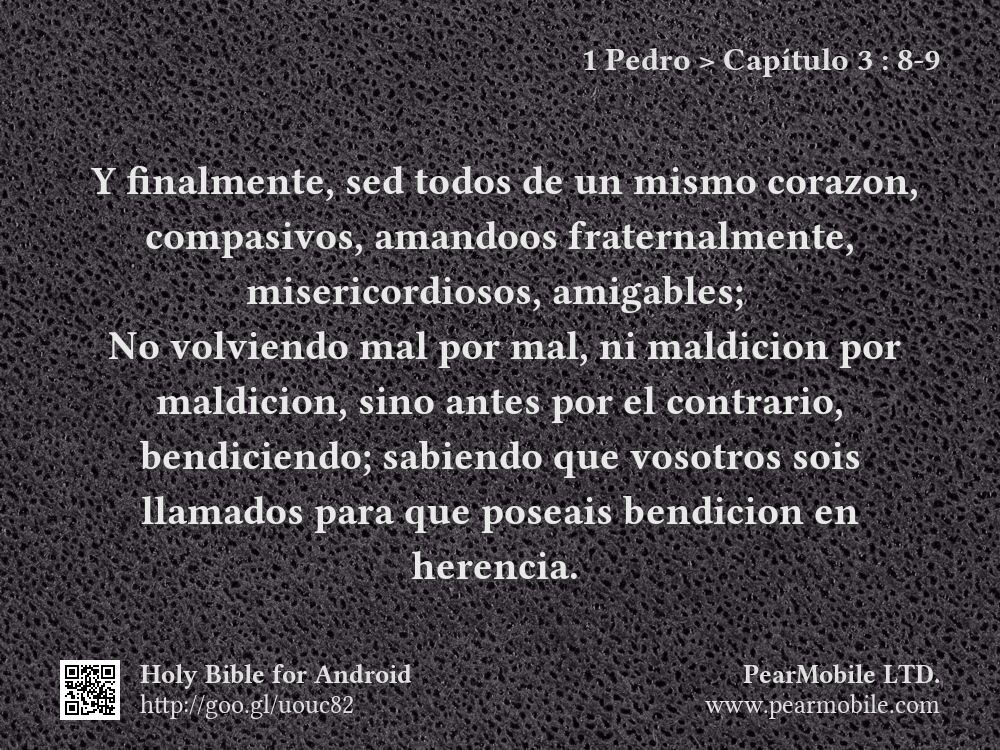1 Pedro, Capítulo 3:8-9